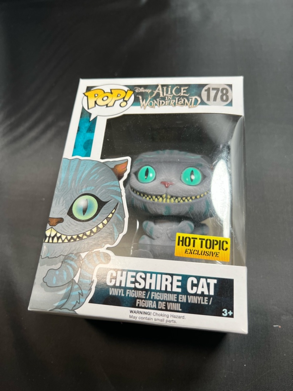 Funko Pop! Disney Cheshire Cat #178 – Flocked Hot Topic Exclusive – Alice in Won